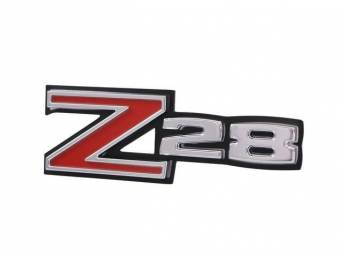 EMBLEM, Grille, *Z/28*, incl retaining plate and attaching hardware, US-made OE Correct Repro