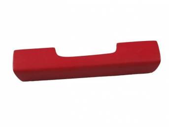 COVER / PAD, Arm Rest, Front Door, Red, RH or LH, molded urethane, OER repro