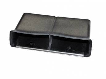 POCKET, Seat Belt Buckle, black (paint to match), attaches to side of console, incl retainer and screws, US-made OE correct repro