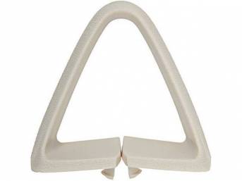 Seat Shoulder Strap Guide / Retainer, White, RH or LH, OER Repro