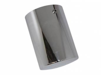 COVER, Oil Filter, Long Style, 3 11/16 inch I.D. X 5 3/16 inch length, chrome finish, incl hardware