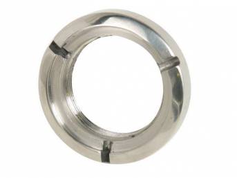 Chrome Ignition Switch Bezel / Ferrule, use with coarse threaded ignition switches