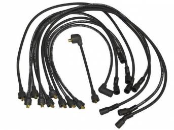 WIRE SET, Spark Plug, OE Correct, features black wires w/ *PACKARD*, *TVR*, *SUPPRESSION* and *3-Q-67* date code, Repro