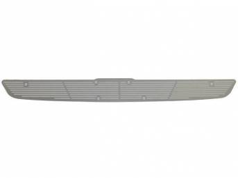 GRILLE, COWL INDUCTION SCOOP, Clear Anodized (silver satin) Finish Aluminum, THIS STYLE HAS SMALL GRILLE OPENINGS, INCL SCREWS
