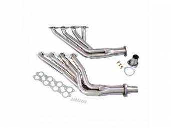 Headers, Full Length Long Tube, Pypes, Stainless Steel finish, 2 inch primaries and 3 1/2 inch collector, Incl 2 1/2 inch collector reducer, hardware and gaskets, limited lifetime warranty