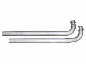 2 1/2 Inch Diameter Stainless Down Pipe, attaches to factory exhaust manifolds for an easier connection to most aftermarket crossmember-back exhaust systems