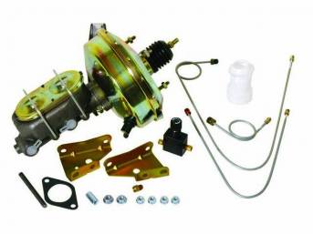 COMBO KIT, Booster and Master Cylinder, Gold Cadmium, Incl 9 inch booster and master cylinder, proportioning valve and small hard line kit, Street Bandit