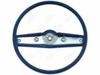STEERING WHEEL, Std 2 Spoke, Dark Blue, Repro  ** See p/n C-6512-4F for center shroud, C-2819-3A for contact set and C-2820-3DF for buttons **
