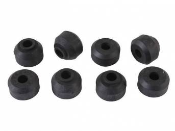 Bushing Kit, Sway Bar, End Link, 1 Inch O.D., 5/8 Inch Nipple O.D., Polyurethane, Does Both Sides, (8)  ** bushings are now black instead of red **