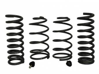 COIL SPRING SET, Front and Rear, Hotchkis, 1 Inch Drop For Improved Handling and Aggressive Stance, Gray Powder Coated