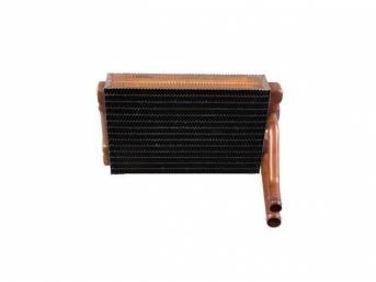 Core, Heater, Copper / Brass, 9 1/2 x 6 3/8 x 2 core size, 5/8 Inch inlet, 3/4 Inch outlet, repro