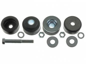 Bushing and Hardware Kit, Radiator Support To Frame, Repro Bushings and Replacement-Style Hardware, (10), Repro