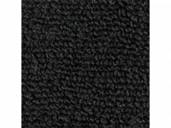 Black 2-Piece Raylon Loop Molded Carpet Set with Standard Jute Padding and Backing