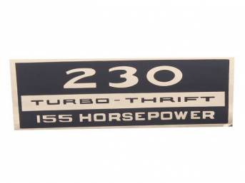 DECAL, VALVE COVER, 230, 155 HP, TURBOTHRIFT