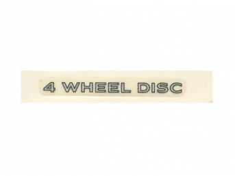 DECAL, Door Handle Insert, *4 Wheel Disc*, Charcoal