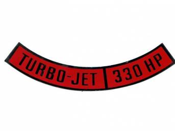 DECAL, AIR CLEANER, TURBO JET 330HP, USE W/C-DC1