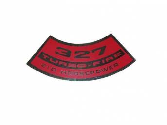 DECAL, AIR CLEANER, 327 TURBO-FIRE 210 HP, (3911044)