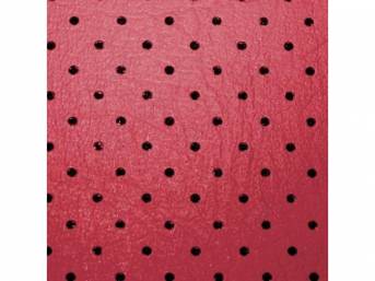 Perforated Vinyl Headliner Material with Foam Backing, Dark Red