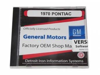SHOP MANUAL ON CD, 1967 Pontiac, Incl 1970 Pontiac service and Fisher body manuals (w/ Firebird supplement), 1963-75 Pontiac parts manual