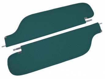 SUNVISOR SET, Premium, Turquoise, Perforated Grain, 2 Pin Style (Incl 2 Pins), Repro