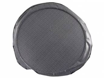 TIRE COVER, 14 Inch, Gray and Black Houndstooth, W/ hardboard, repro