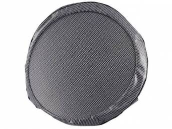 TIRE COVER, 15 Inch, Gray and Black Houndstooth, W/ hardboard, repro