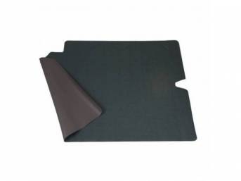 TRUNK MAT, Felt, Green / Gray, 1-piece, 50 inches wide x 35 3/4 inches front to rear, felt top w/ foam backing, repro