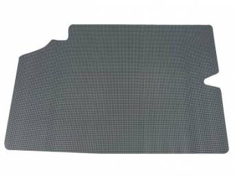 TRUNK MAT, Rubber, Aqua and Black Houndstooth, 1-piece repro