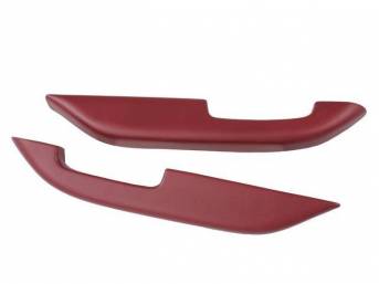 ARM RESTS, PADDED, NAPA RED