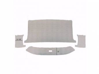 HEADLINER, OE STYLE, PERFORATED, LIGHT GRAY