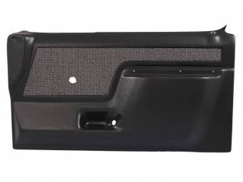 DOOR PANELS, REPLACEMENT STYLE, BLACK WITH CHARCOAL GRAY INSERTS