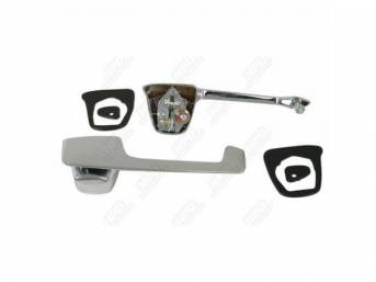 Handle Assy Set, Outside, Front Door, Chrome, Incl Assembled Handles, Springs, O-Rings And Buttons,
