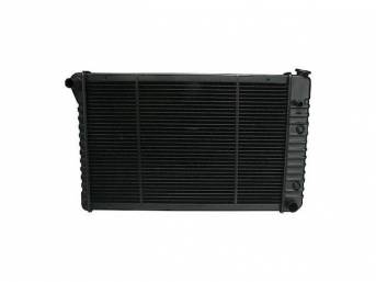 RADIATOR, Replacement Style, plastic tanks and aluminum core, 28 3/8 inch x 20 11/16 inch x 2 3/16 inch core, 4 Row, repro
