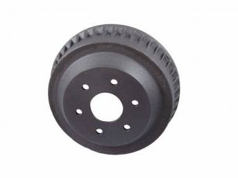 DRUM, Brake, Rear, 11 5/32 inch diameter x 2 3/4 inch depth on shoe area, RH or LH, repro