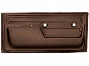 PANEL SET, Front Door, scroll top strip style, OE brown, ABS-plastic, replacement style repro