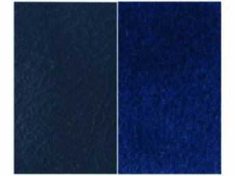 UPHOLSTERY, BENCH, NAVY BLUE MADRID GRAIN VINYL W/ NAVY BLUE ENCORE VELOUR INSERTS