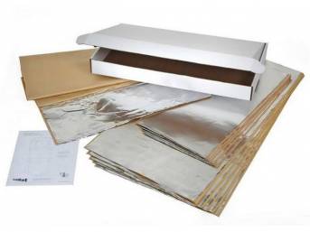 Complete Vehicle Kit, Hushmat, Silver Backing, Self Adhesive Thermal And Vibration Damping, Incl Floor Pan, Firewall, Doors, Trunk And Roof Sections