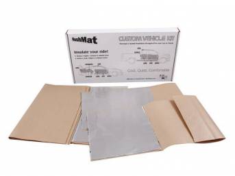 Firewall Kit, Hushmat, Silver Backing, Self Adhesive Thermal And Vibration Damping, Designed To Apply Directly To The Firewallto Reduce Heat And Road Noise 