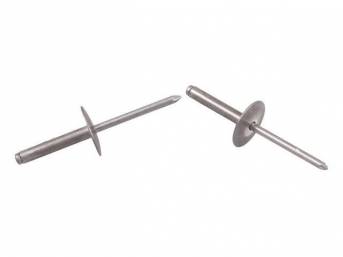 Mounting Kit, Rear Bumper Isolator / Insulator, Incl (2) Correct Style Aluminum Rivets, W/ 3/4 Inch Flange Diameter