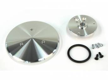 Pulley Cover, A/C, March Performance, Billet Aluminum, Clear