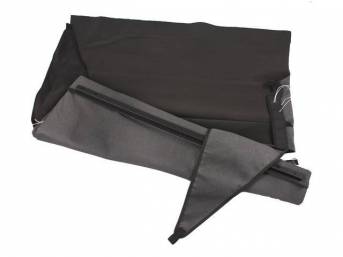 Headliner, Convertible Top, Charcoal, Incl Foam Backing, W/ All Interior Trim Id Codes, Repro