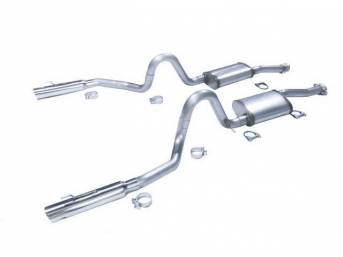MRT Interceptor Cat-back Exhaust system for 99-04 Excl Cobra (Polished Tips)
