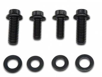 Bolt Kit, Oil Pump And Pickup Tube, Arp Racing, 12 Point Style, Black Oxide Finish,  Incl (2) 3/8 Inch Bolts, (2) 5/16 Inch Bolts, (4) Washers, Designed To Mount Both Oil Pump To Block And Pickup Tube To Pump, 170,000 Psi Tensile Strength 