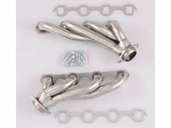 Headers, Shorty, Pypes Performance, Stainless Steel, Made From 1 5/8 Inch Tubing, Incl Mounting Gaskets And Hardware, Works W/ Stock Style Dual Exhaust