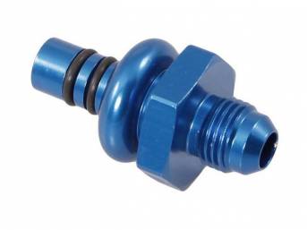 Fitting, Straight, Russell Performance, 6 An Male To Efi Fuel Rail, Aluminum, Blue Anodized, Designed For Return Side Of Fuel Rail