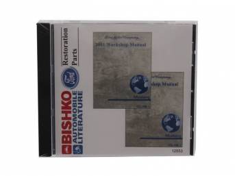 Shop Manual On Cd, 2001 Mustang, Note That Shop Manuals May Incl Other Ford, Lincoln And Mercury Car Models