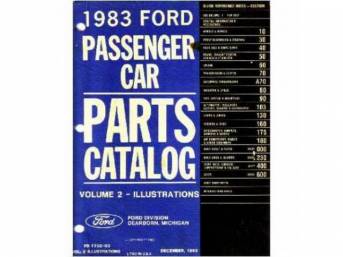 Parts Catalog, Reprint Of The Original, 1983 Mustang, Note That Parts Catalog May Incl Other Ford, Lincoln And Mercury Car Models