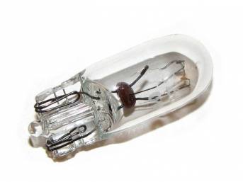 BULB, 168, CLEAR, WEDGE STYLE BASE, 3 CANDLEPOWER