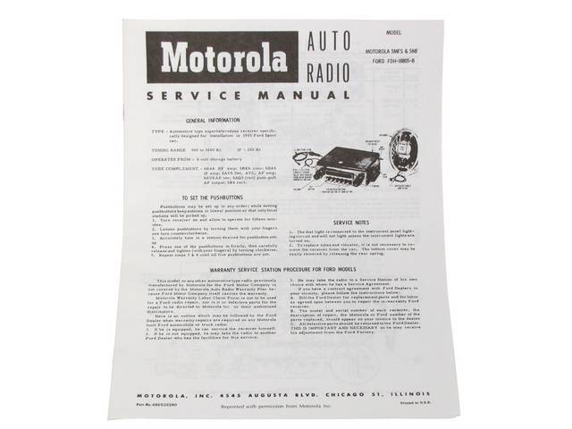 MANUAL, 1955 RADIO