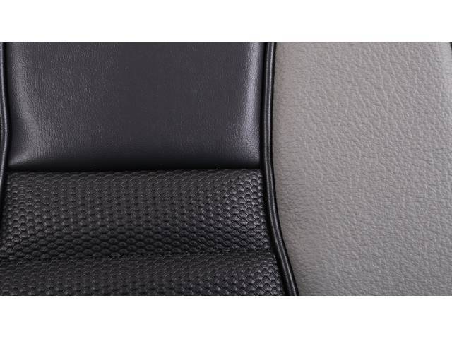 Full Upholstery Set, Mach 1, black with black stripes